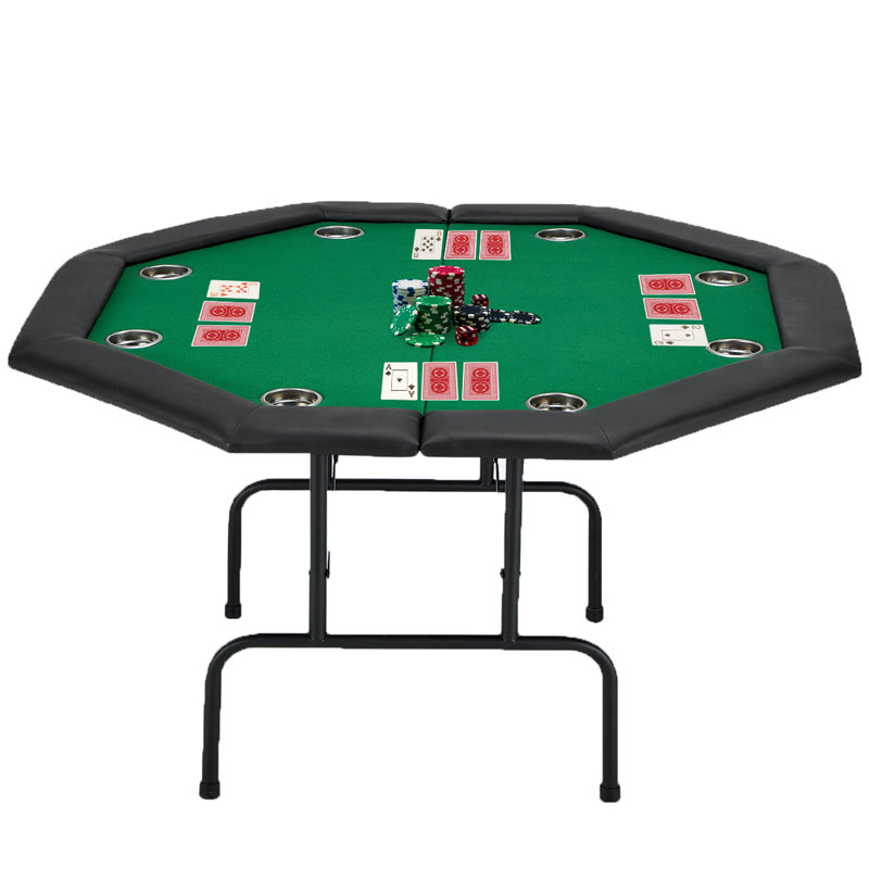 AVAWING Game Poker Table W/Stainless Steel Cup Holder Casino